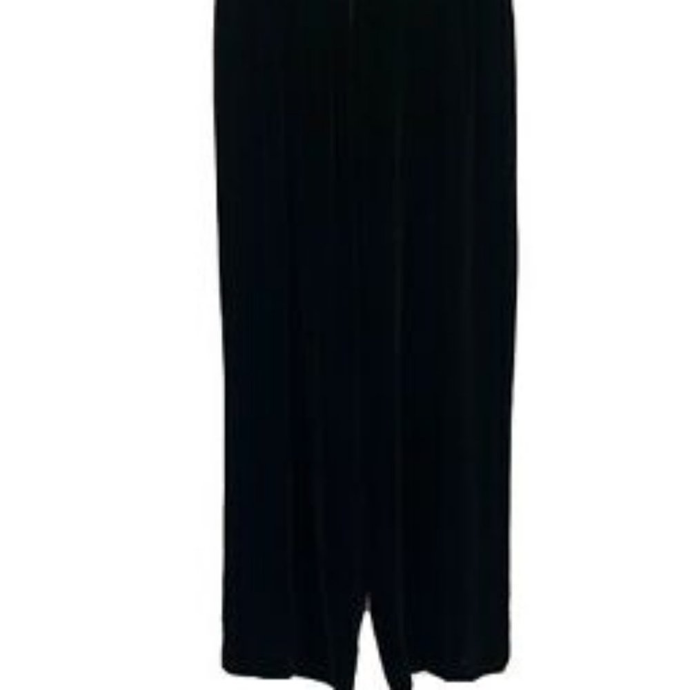 Oscar De La Renta Black Velvet Dress Pants 14W